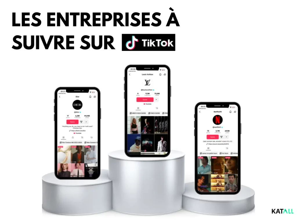 les entreprises avec le plus d'abonnés sur TikTok
